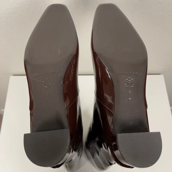 Loeffler Randall 35mm Indy Knee High Boot Chocolate Patent Leather Size 8 - Picture 6 of 16